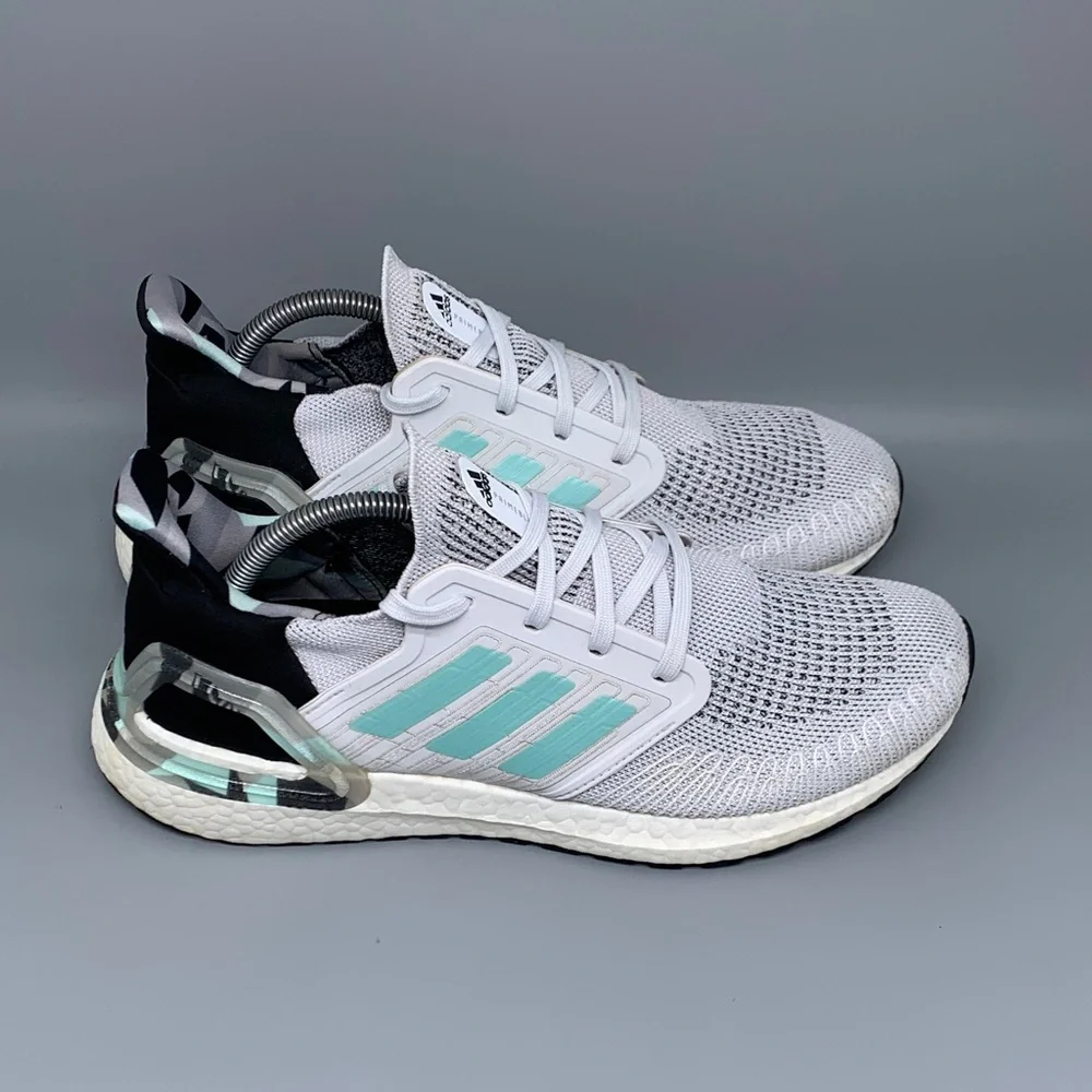 Adidas UltraBoost 20 Blue Camo Running Shoes‎ FV8323 Men’s Sz 10